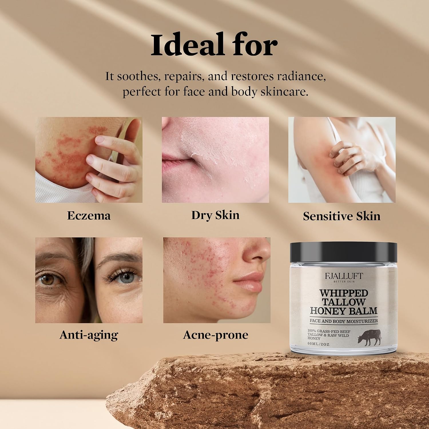 Beef Tallow and Honey Balm Moisturiser