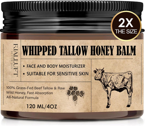 FJALLUFT Whipped Tallow & Honey Face Cream two-jar bundle